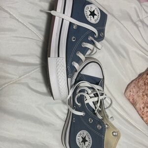Converse navy and white low top sneakers
